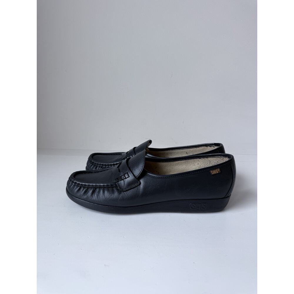 SAS Shoes Womens 8.5 N Blue Penny Loafers Slip On Flat Heel Almond Toe Comfort